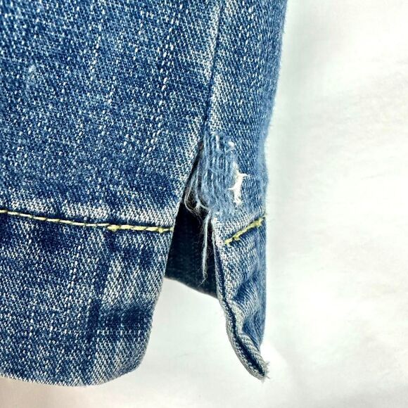 OLD NAVY 2000s Y2K Blue Denim Mini Skirt Patch Pockets Women Plus 16 Retro‎ Boho - Picture 3 of 7